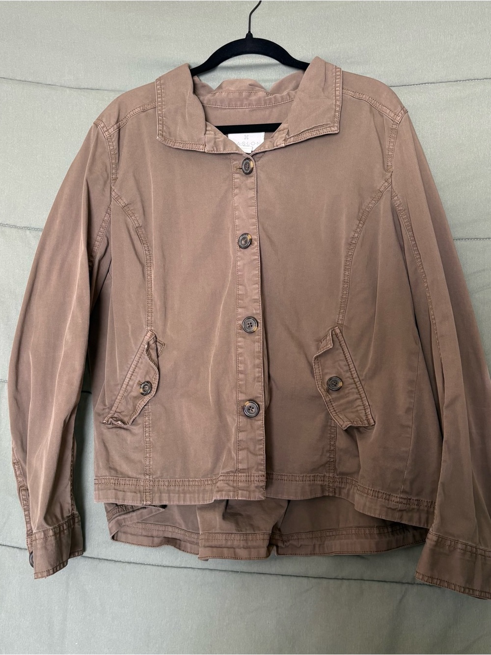 Caslon Brown Button-Front Y2K Jacket Size Large